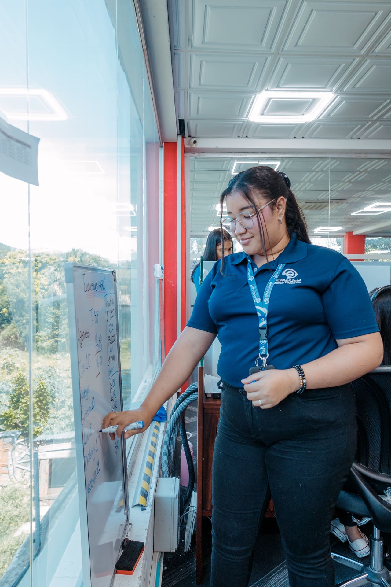 Team member smiling at the office